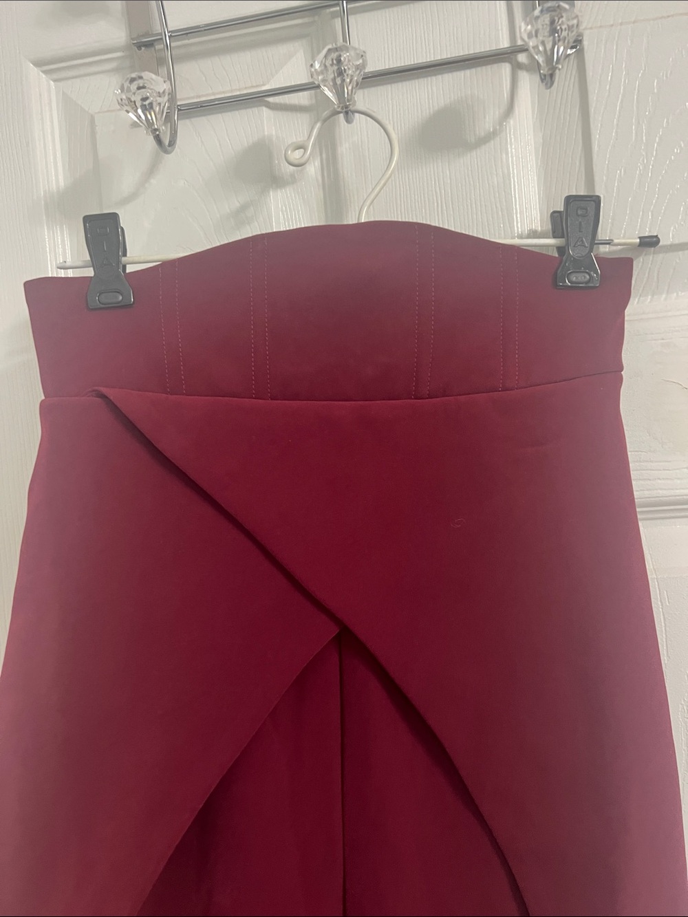NWT | Andrea Iyamah Sita Corset Skirt in Burgundy, Size S - Picture 3 of 8